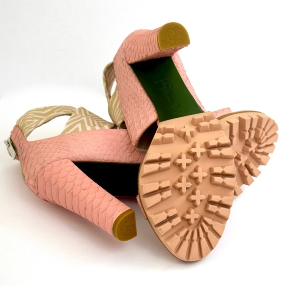 Donald J Pliner Heels 9 Sandals Ishia Leather Pink - Picture 7 of 7